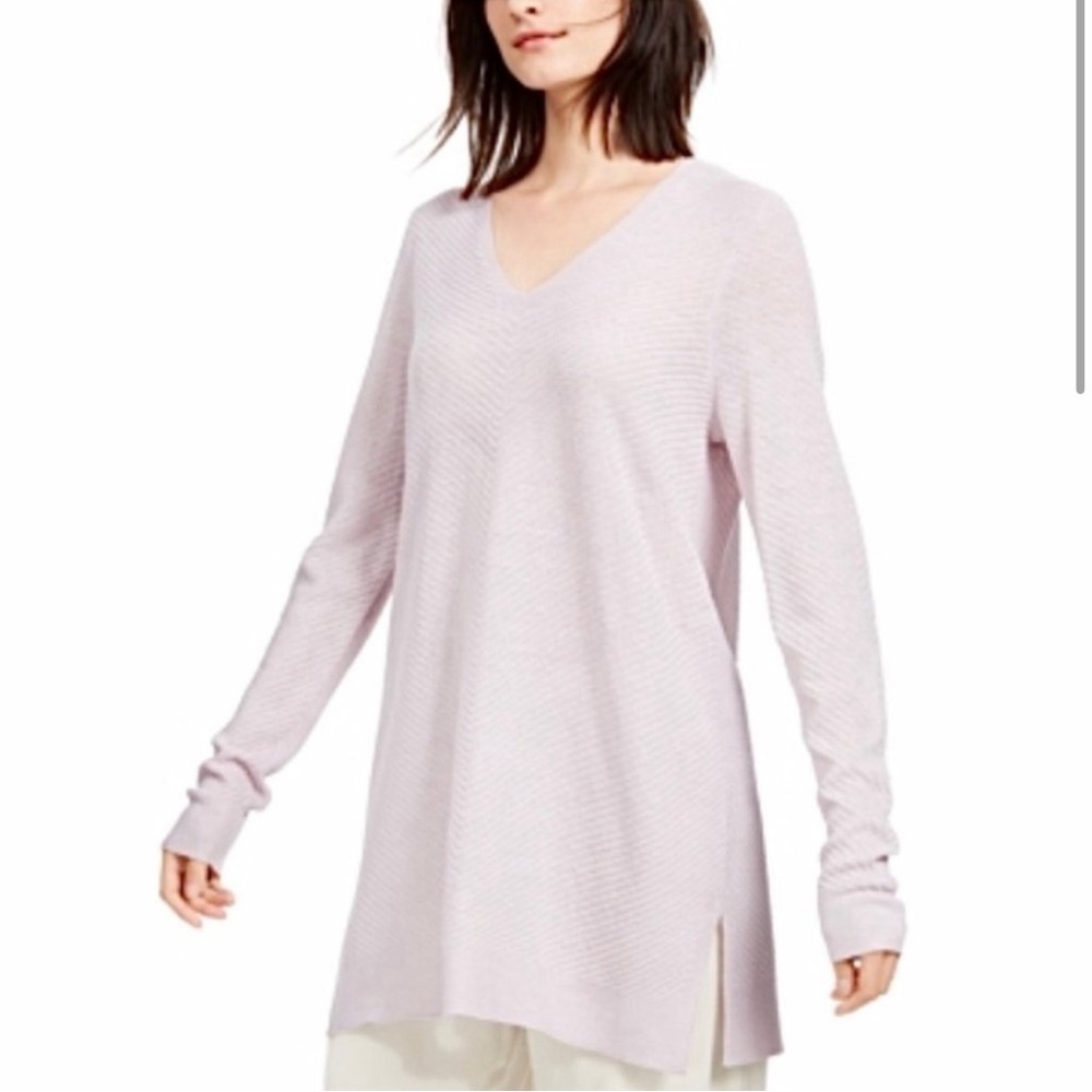 Eileen Fisher tunic washable wool XS Ceramic lavender pink pale